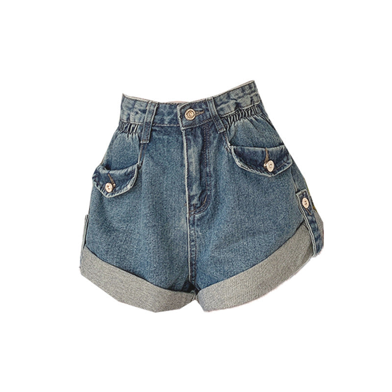 High-Waisted Denim Shorts
