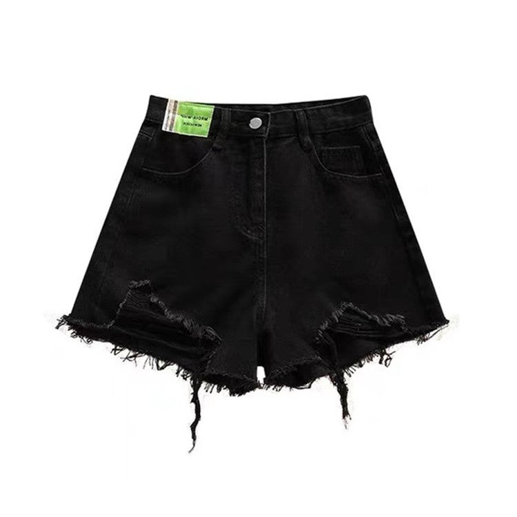 High-Waisted Worn Shorts