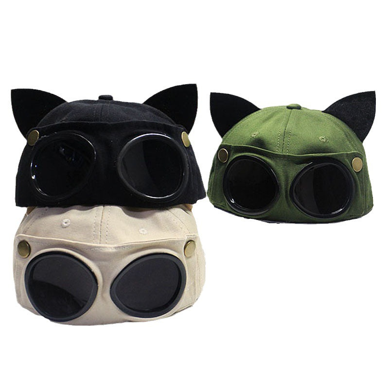 Pilot Hat with Glasses